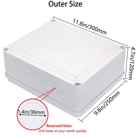 electrical junction box adjustable crossbar ebay|Junction Box, Zulkit Project Box IP65 Waterproof Outdoor Box .